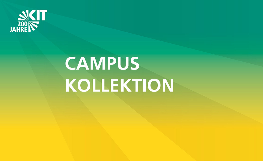 Verlauf von grün nach gelb mit Text Campus Kollektion 