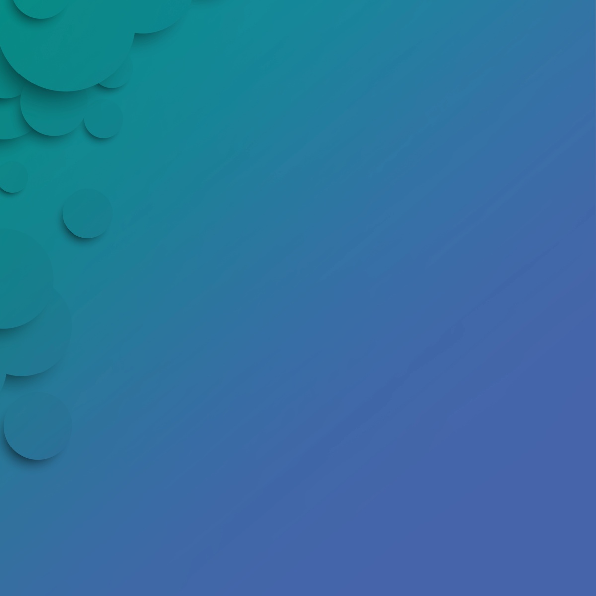 Abstrakter Hintergrund mit blauen und grünen Farbverläufen und runden Formen links oben.